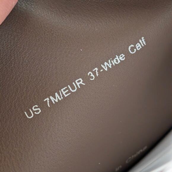 Vince Ramona Square Toe Wide Calf Riding Boots Women's Dark Brown Size US7 EU37 - Picture 10 of 12